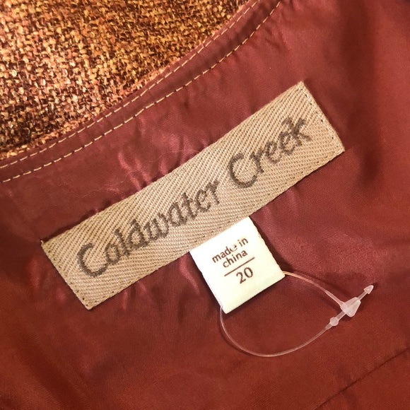 COLDWATER CREEK Size 20 Textural Fitted Vest lined Snap close $119 NEW - Picture 8 of 14